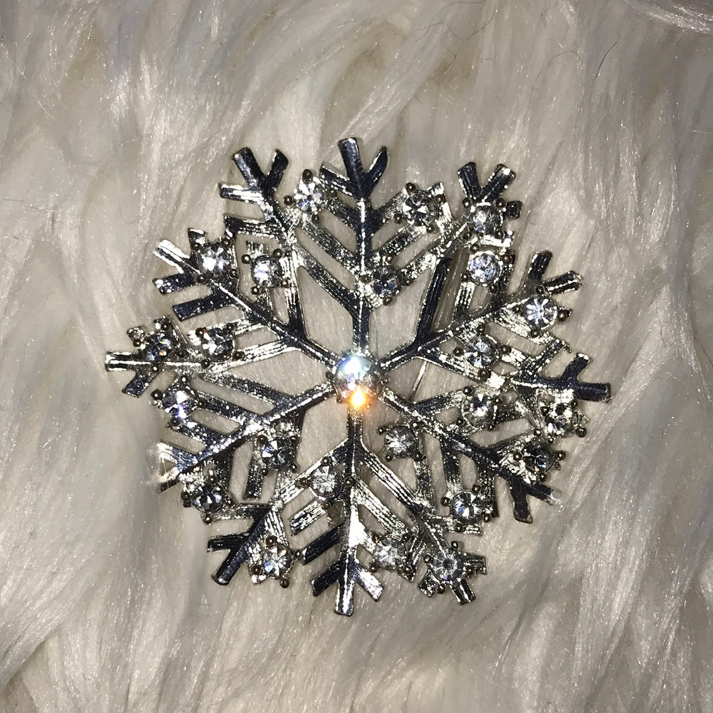 Antique snowflake brooch